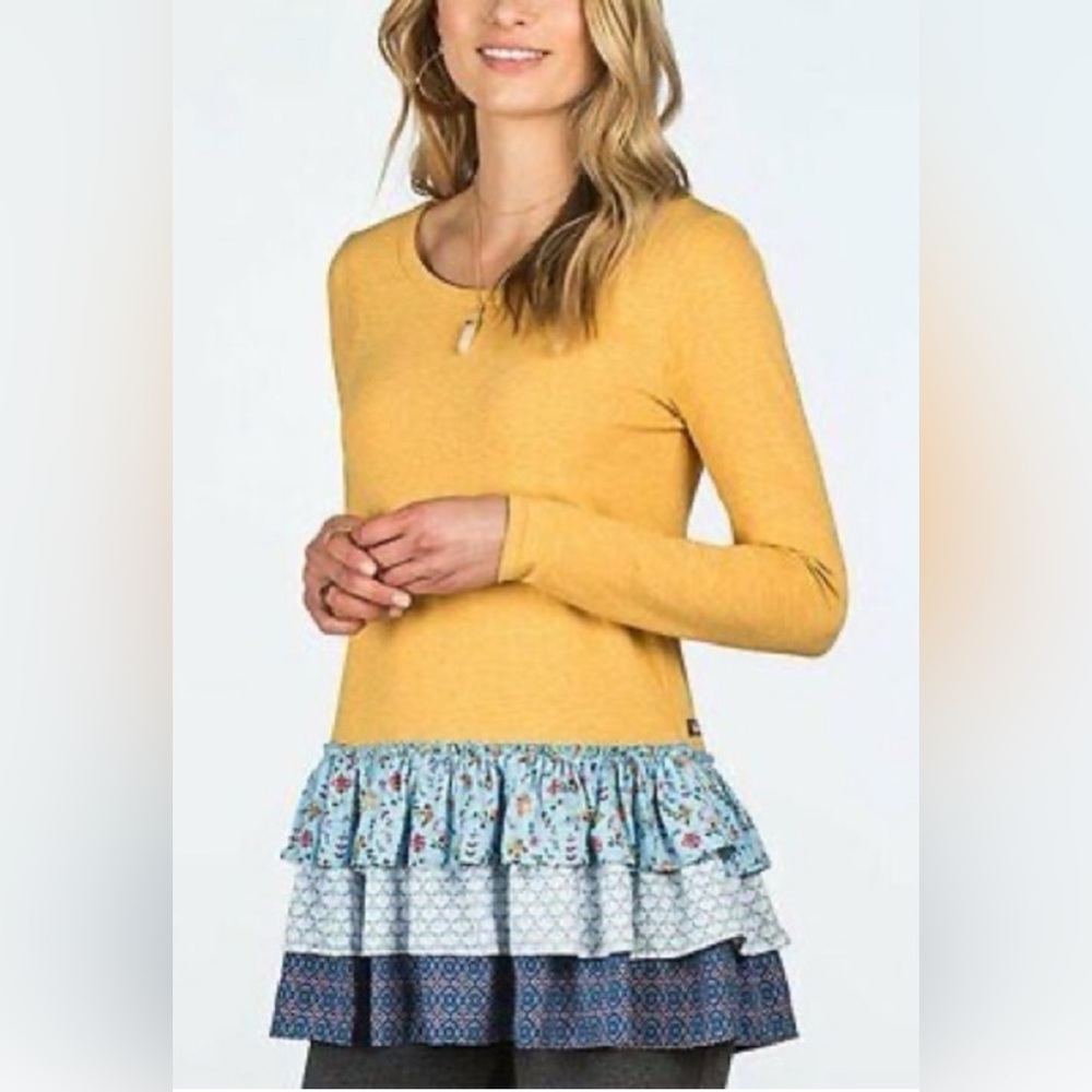 Matilda Jane Mustard‎ and Navy Layered Tunic